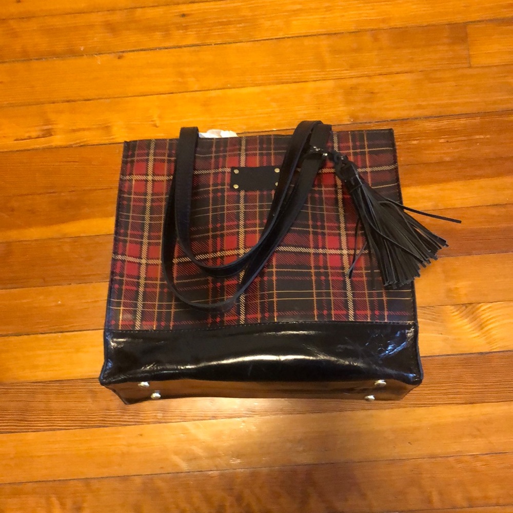 Patricia Nash Gold Foil Tartan Tote
